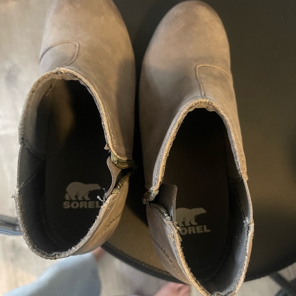 Sorel Women Joan of Arctic Ankle Leather Wedge Boots shoes sz 6.5 new - Picture 14 of 15